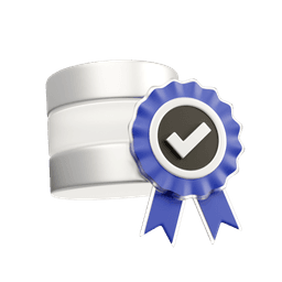 Database with a certified seal